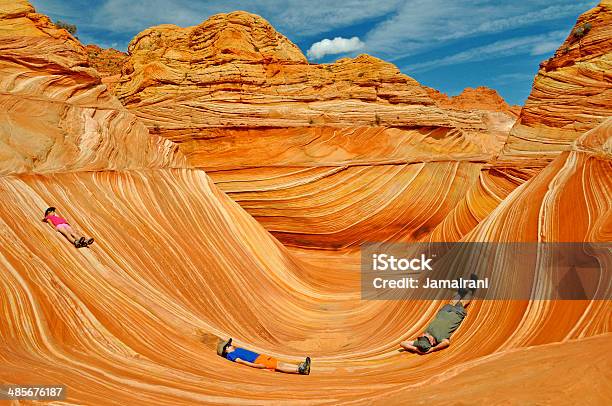 Family Is Liying In The Wave Stock Photo - Download Image Now - The Wave - Coyote Buttes, Arizona, Child