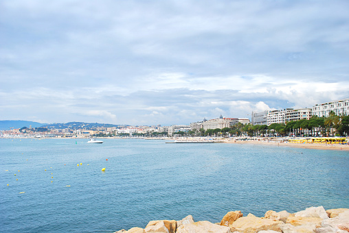 View of the coastline of Cannes