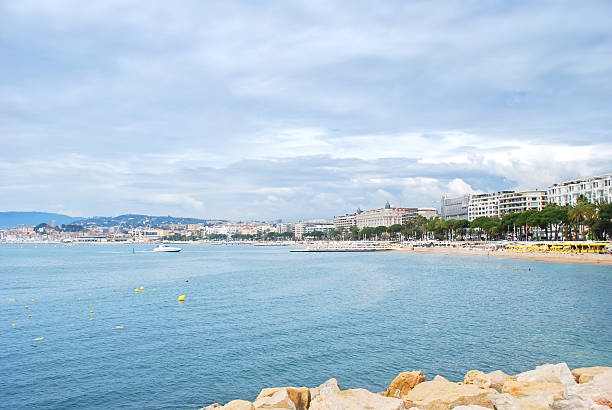 Waterfront de Cannes - fotografia de stock