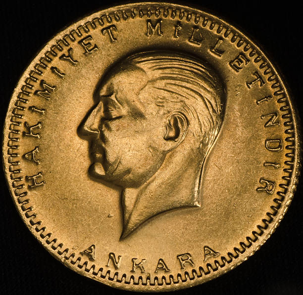 istock Turkey Kurush Ataturk Gold Coin 485676542
