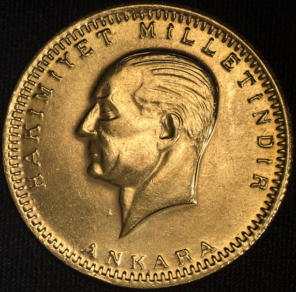 istock Turkey Kurush Ataturk Gold Coin 485676548