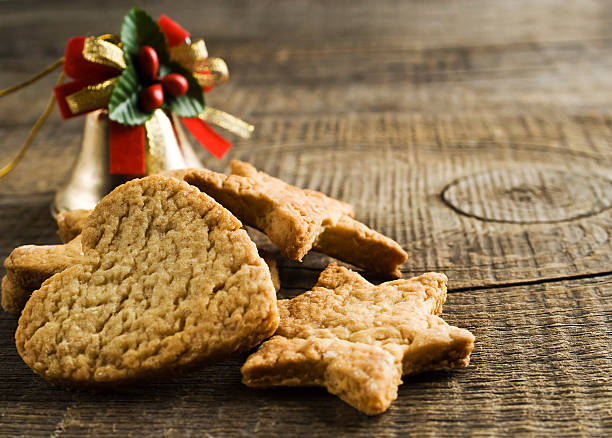 istock Christmas cookies on a wooden background 485676953