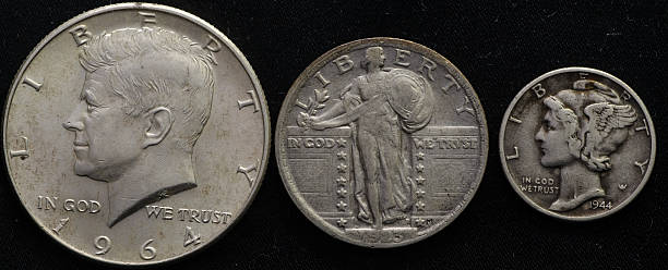 istock United States Silver Junk Coinage Half, quarter, and dime 485677012