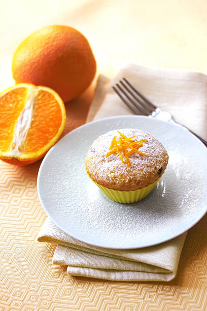 istock Cottage cheese muffin with raisins and orange zest 485677033
