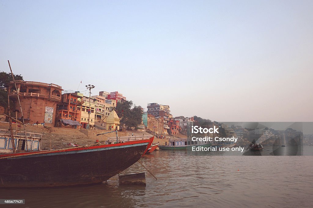 Varanasi Heiliger Ort des Ganges - Lizenzfrei Architektur Stock-Foto