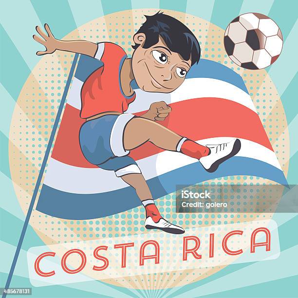 Vetores de Menino De Futebol Da Costa Rica e mais imagens de Bola de Futebol - Bola de Futebol, Futebol, Mascote
