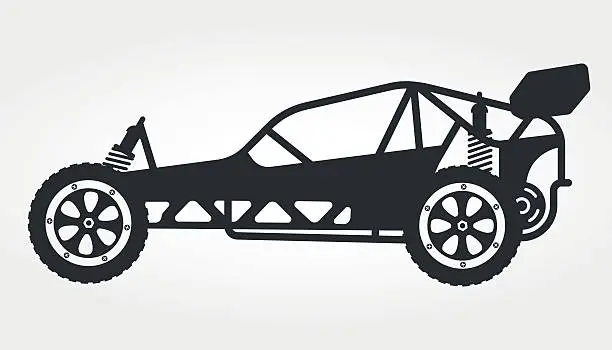 Vector illustration of Rc car buggy toy