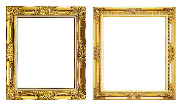 istock collection 2 antique golden frame isolated on white background, 485684726