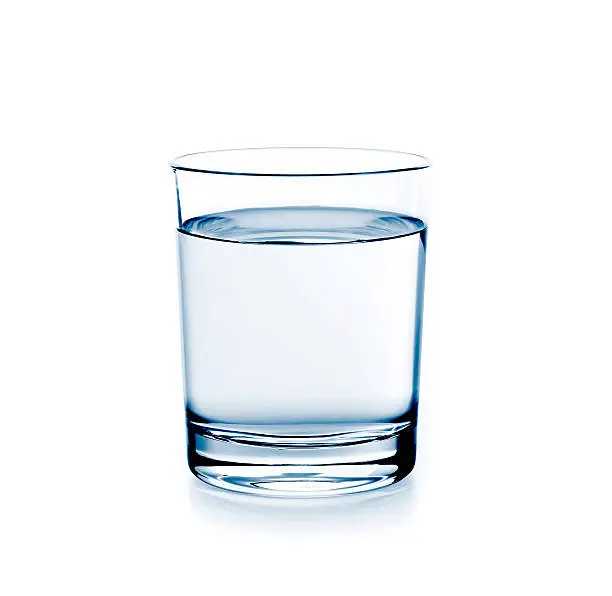 glass of water isolated on white background