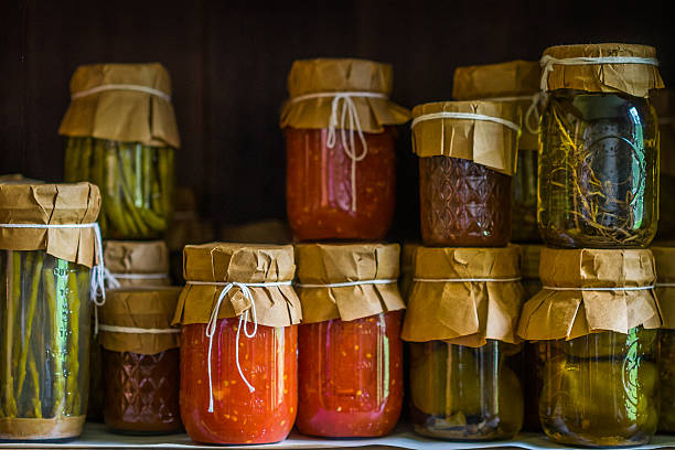 Potes de legumes - foto de acervo