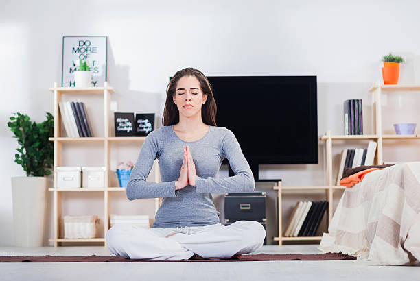 istock Fit woman doing yoga 485687522