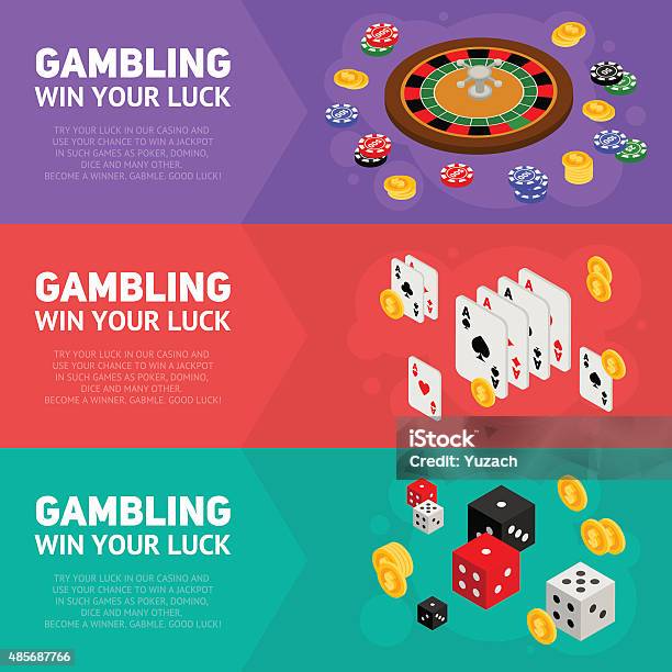 Casino Isometric Design Concept Of Gambling Templates Stock Illustration - Download Image Now