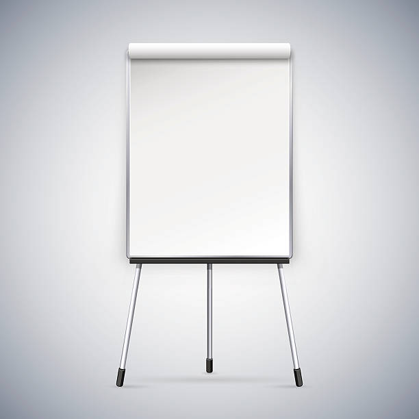 ilustrações, clipart, desenhos animados e ícones de escritório do flipchart - flipchart whiteboard easel chart