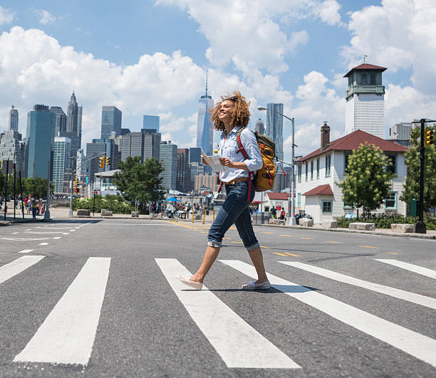istock Tourist walking around New York 485693396