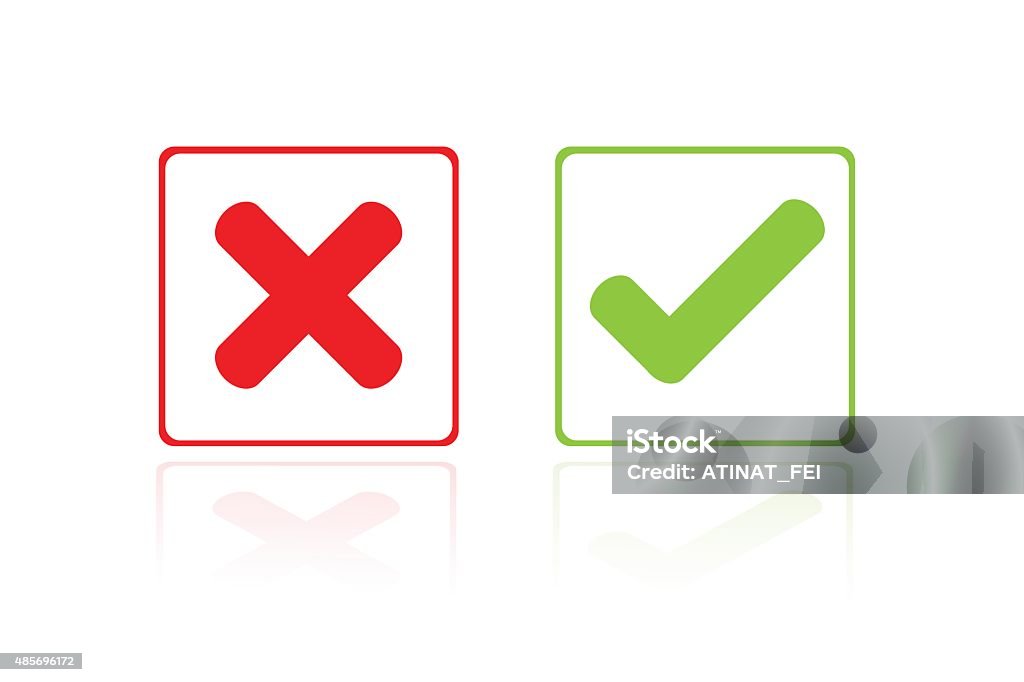 Check Marck Incorrect Check And Wrong Mark Stock Illustration - Download Image Now - Box ...
