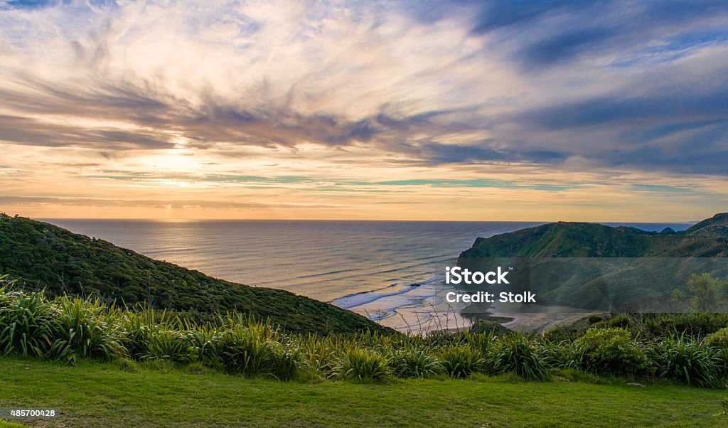 Sunset Bay A landscape image from Auckland New Zealand Auckland Region Stock Photo