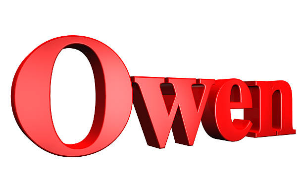 3D Owen text on white background 3D Owen text on white background michael owen stock pictures, royalty-free photos & images