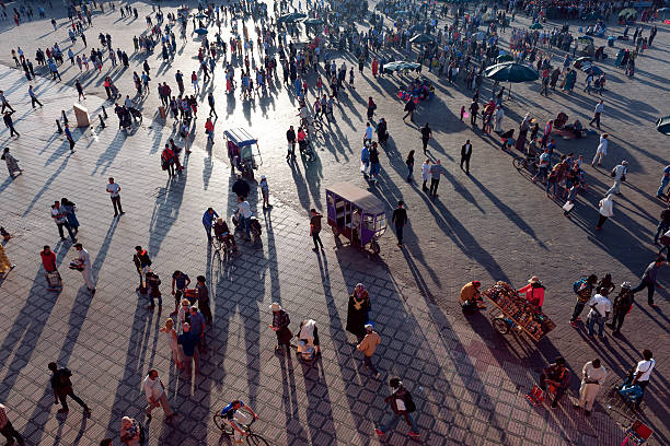 istock Evening Djemaa El Fna Square with Koutoubia Mosque, Marrakech, Morocco 485701010
