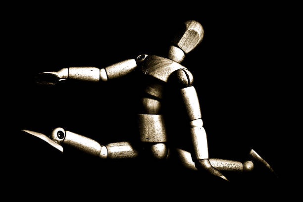 istock Dancing wooden artist's mannequin 485704046