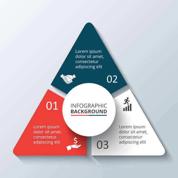 illustrazioni stock, clip art, cartoni animati e icone di tendenza di elementi di infografica vettoriale cerchio. - diagramma