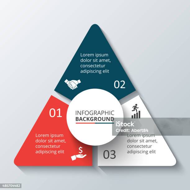Vector Circle Element For Infographic Stock Illustration - Download Image Now - Triangle Shape, Infographic, Number 3