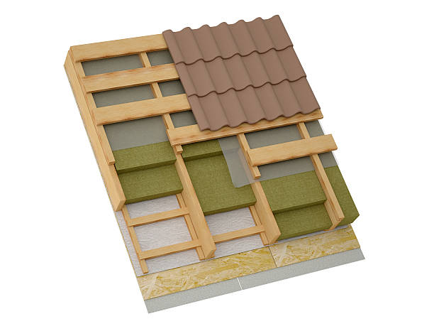 istock Conceptual image of pitched roof insulation 485704588