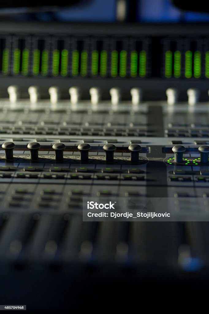 Music Mixer Music Mixer in studio Amplifier Stock Photo