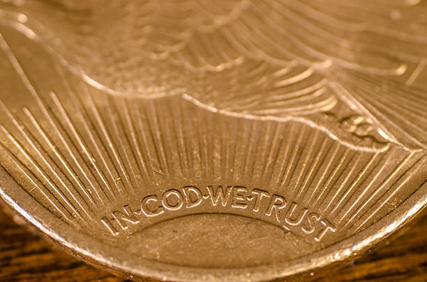 istock In God We Trust (words) on US Gold Coin Saint-Gaudens 485705500