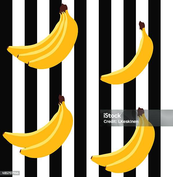 Banana Bright Geometric Pattern Stock Illustration - Download Image Now - 2015, Arts Culture and Entertainment, Banana