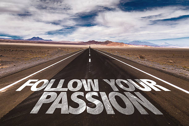 istock Follow Your Passion written on desert road 485712216