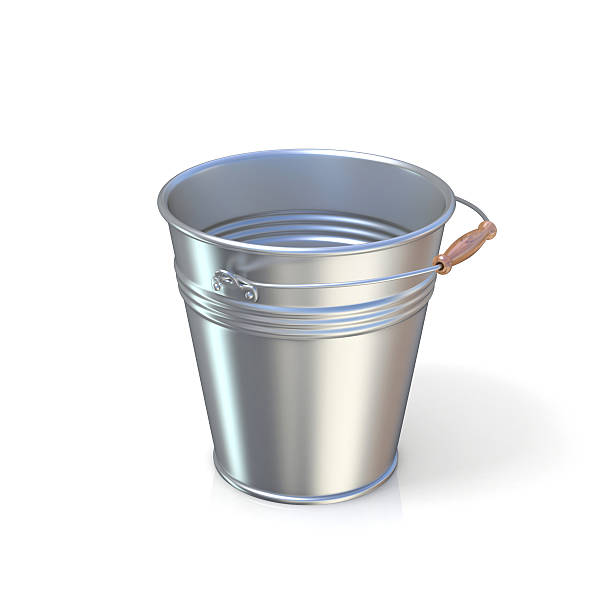istock Metal bucket isolated on a white background. 3D 485714164