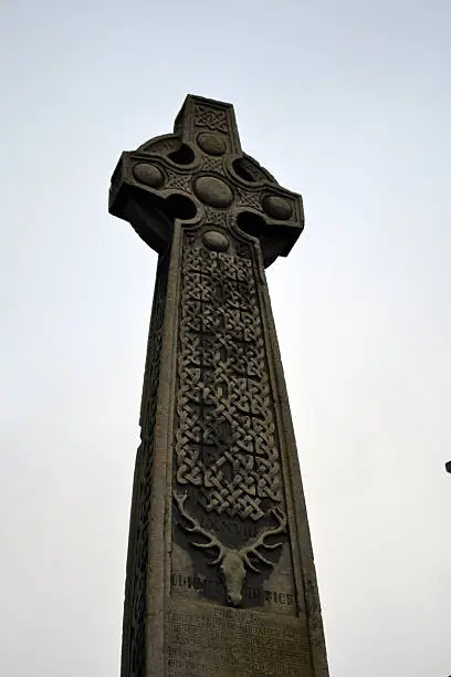 Celtic Cross at Edinburgh, Castle in Edinburgh, Scotland.
