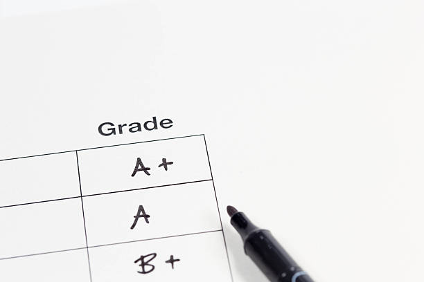 Grades Grades on Isolated Excellent  good grades stock pictures, royalty-free photos & images