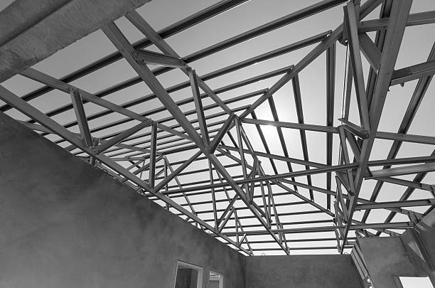 istock Steel Roof Black and White-12 485725132