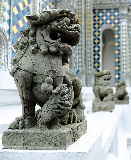 istock Singha stone statue in Bangkok,Thailand 485726952