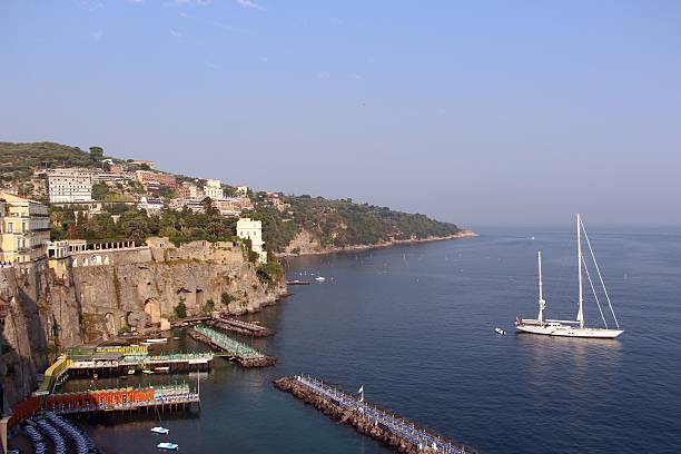 istock sorrento - view on the sea with a sail 485728312