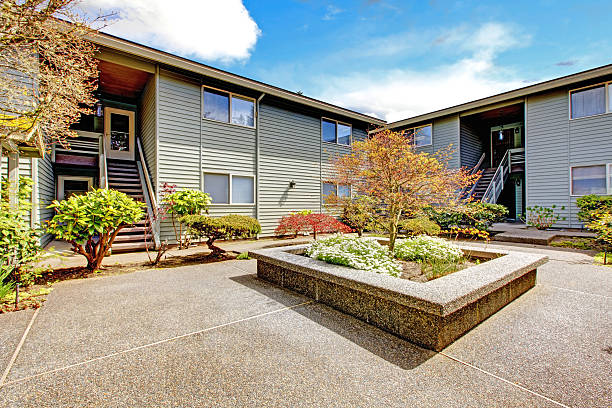 istock View of green courtyard 485731073