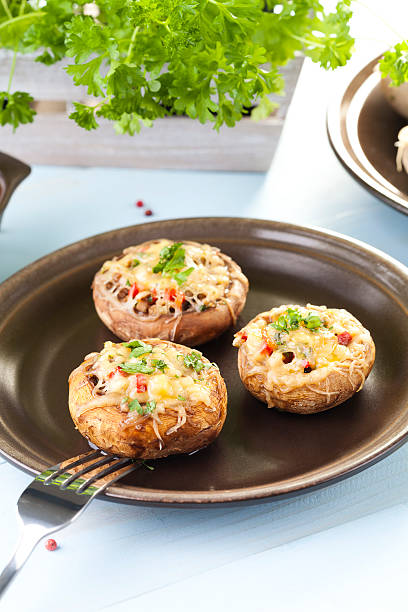istock Baked stuffed mushrooms 485731531