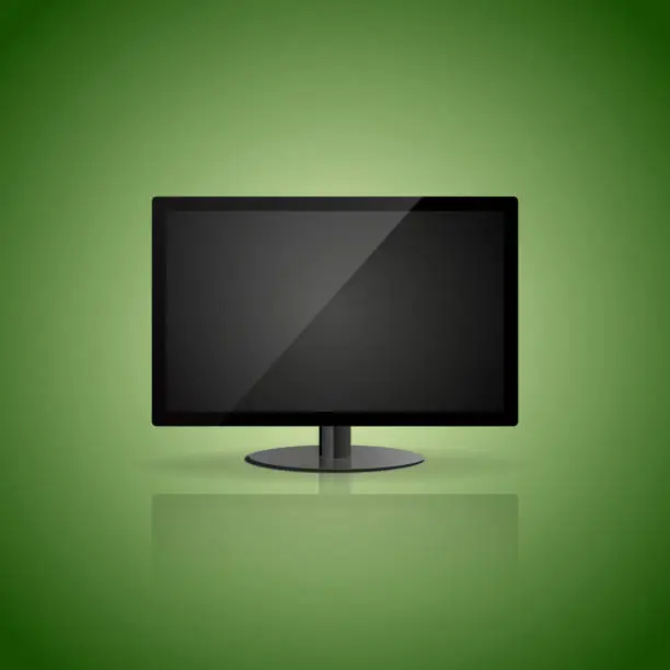 Vector illustration of Green Background With Display