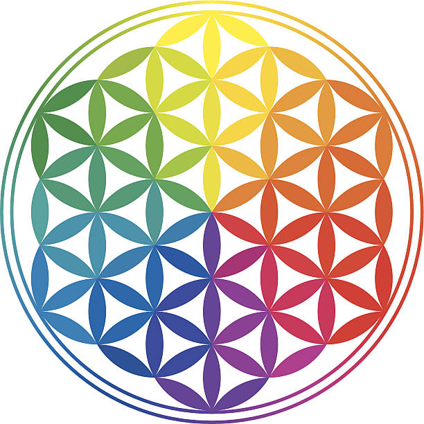 istock Flower Of Life Rainbow Colors 485732471