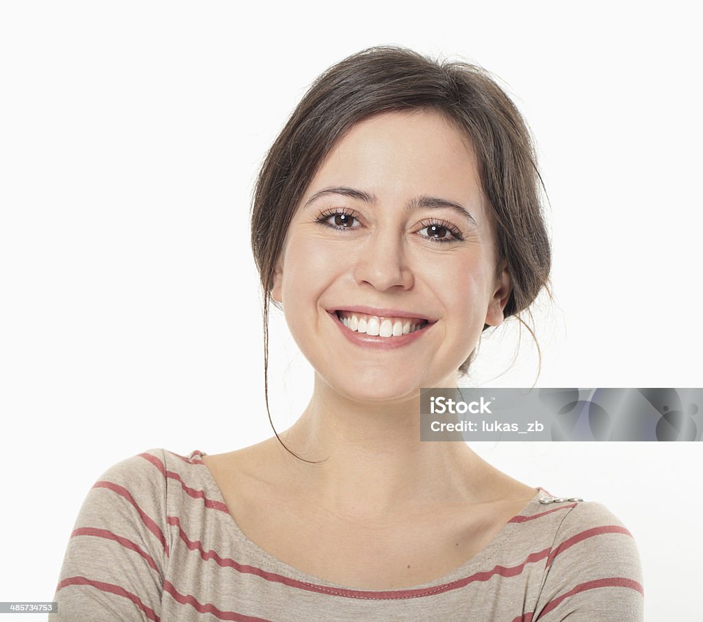 Happy Young Woman Smiling Portrait. Happy young woman smiling portrait. Women Stock Photo