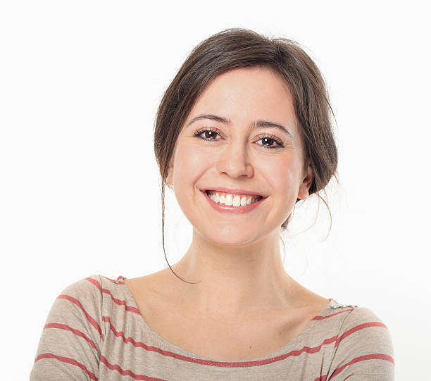 Happy Young Woman Smiling Portrait. Happy young woman smiling portrait. all people stock pictures, royalty-free photos & images