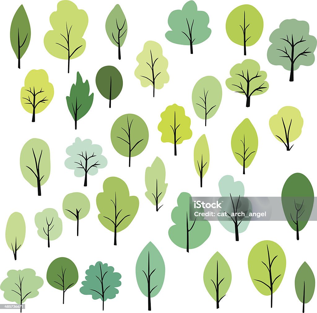 set of different trees set of different trees, vector illustration Tree stock vector