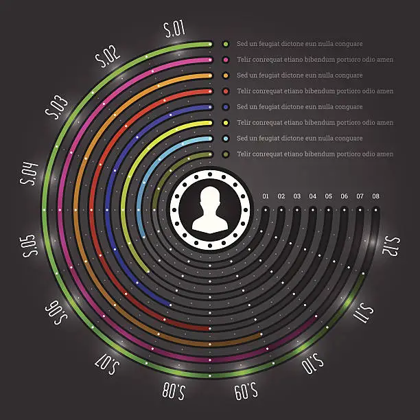 Vector illustration of Business Infographics Design Template. Vector Elements. Source Pie Chart Illustration