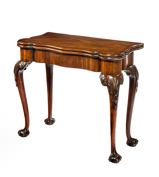 istock Antique old mahogany card table 485737184