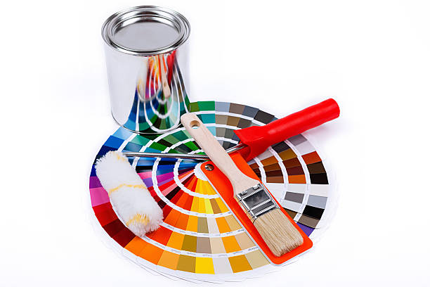istock assortment of colors with  paint can 485737419