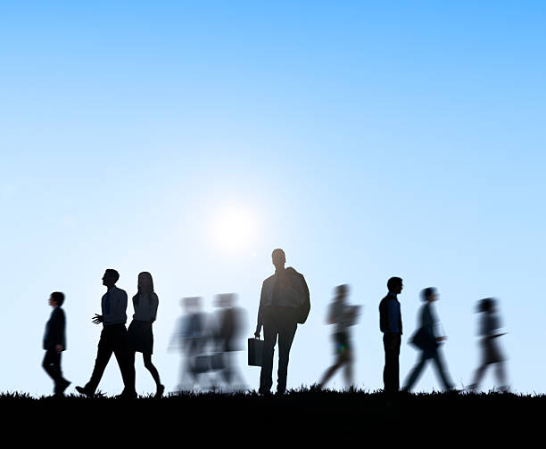 istock Busy Day for a Group Business People with Copy Space 485737725