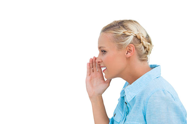 istock Attractive young woman speaking to someone 485738241