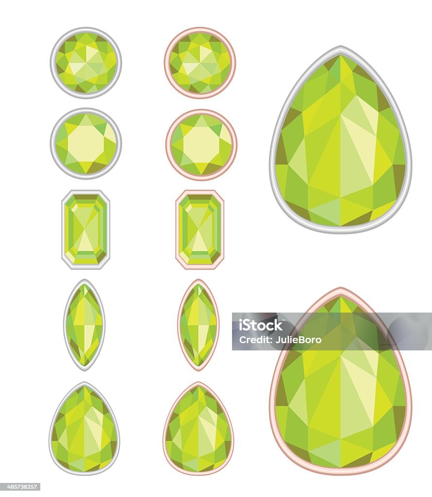 Ensemble de cinq formes de coupe citrine - clipart vectoriel de Accessoire libre de droits