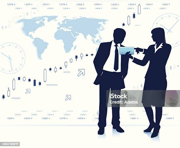 Businesswoman With Tablet Computer Stock Illustration - Download Image Now - Adult, Analyzing, Business